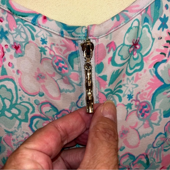 Lilly Pulitzer Kinsey Dress Sleeveless Fit and Flare in Resort White Love Bug - Picture 11 of 14